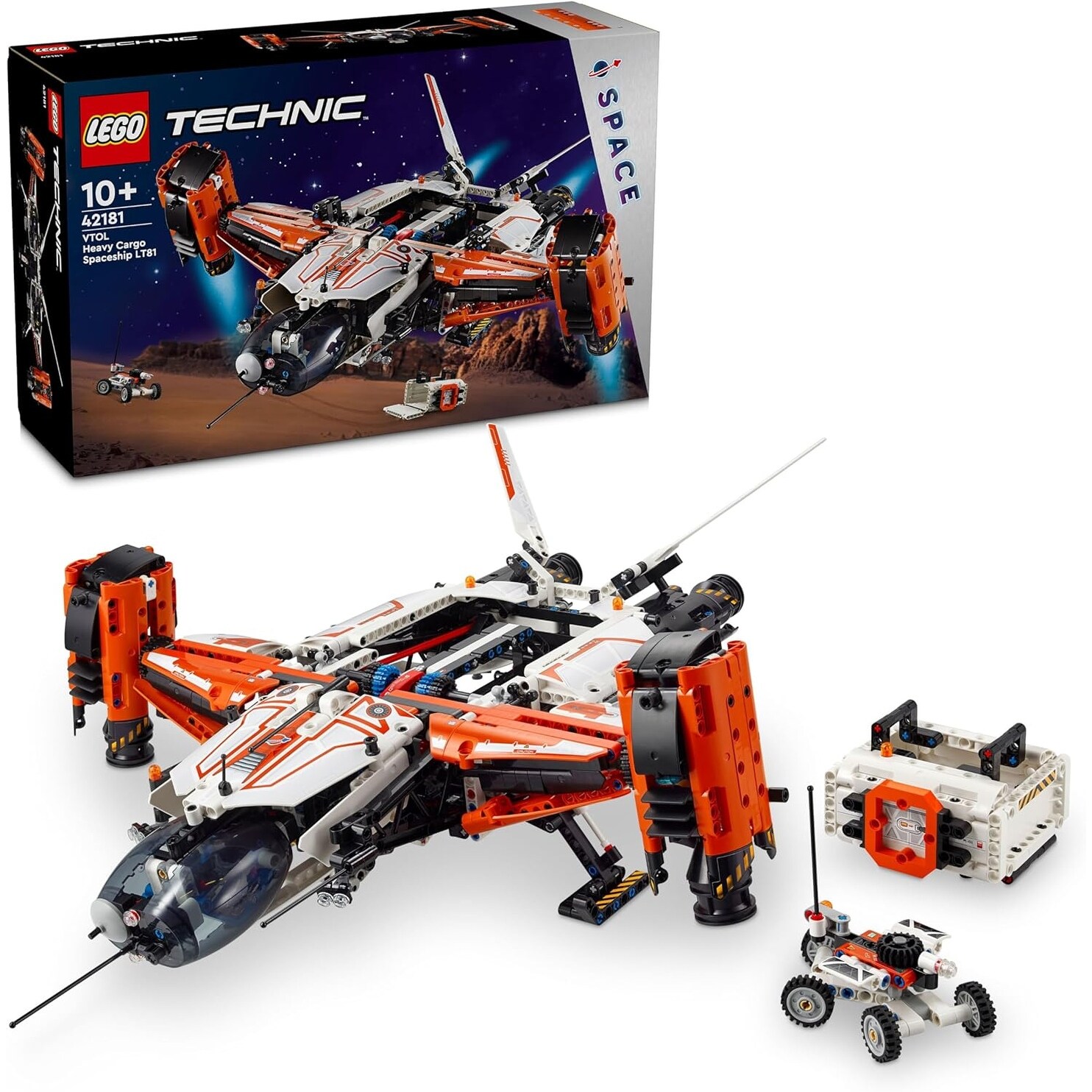 VTOL Heavy Cargo Spaceship LT81 Building Set, 1365 Pieces - Age 10